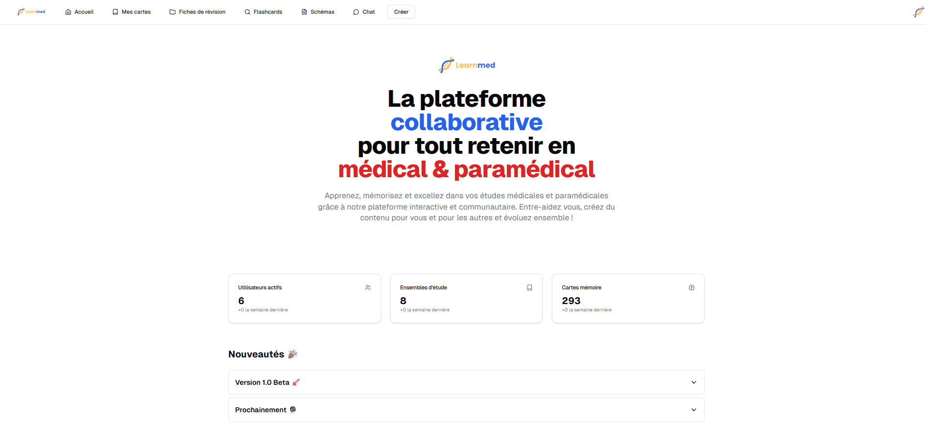 Learn — plateforme d'apprentissage médicale